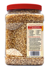 Snappy White Popcorn in a popper producing uniform, party-ready kernels.