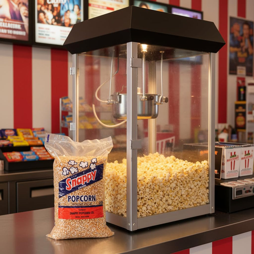 SNAPPY yellow kernels for air popper delivering light, low-fat snacking