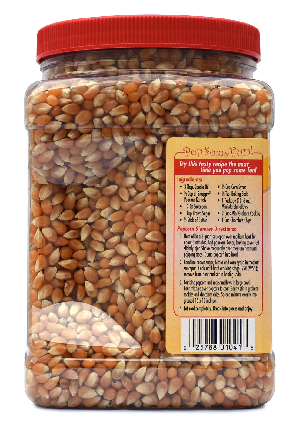 SNAPPY yellow kernels used with an air popper for light, high-fiber snacking