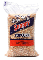 SNAPPY yellow popcorn kernels in a bag for easy home use and freshness