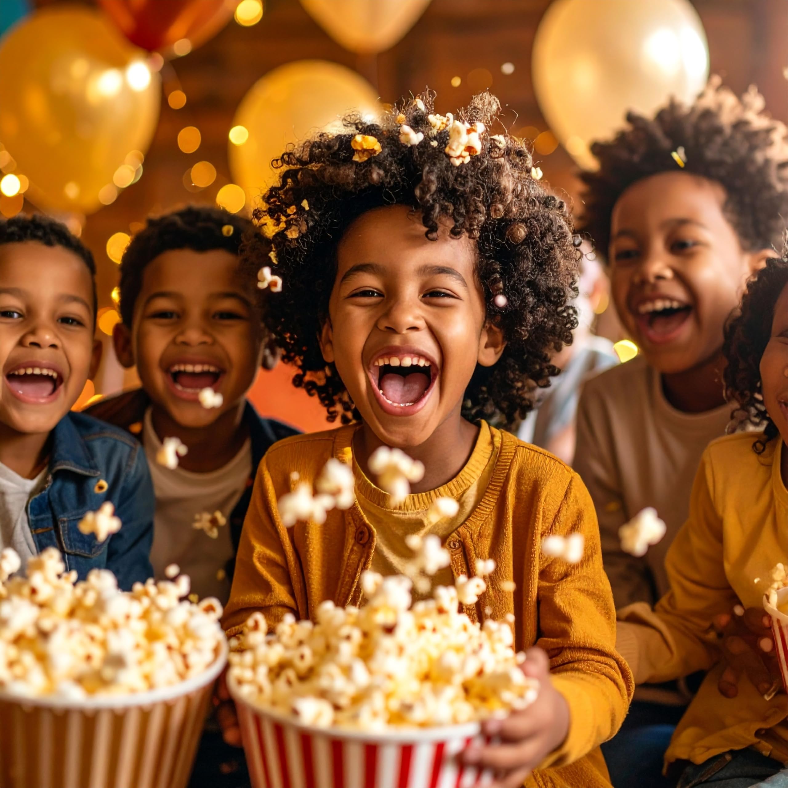 SNAPPY yellow kernels in a serving bowl for family movie night