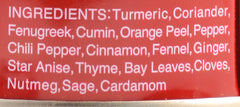 S&B Oriental Curry Powder bottle label helps plan flavorful home meals.