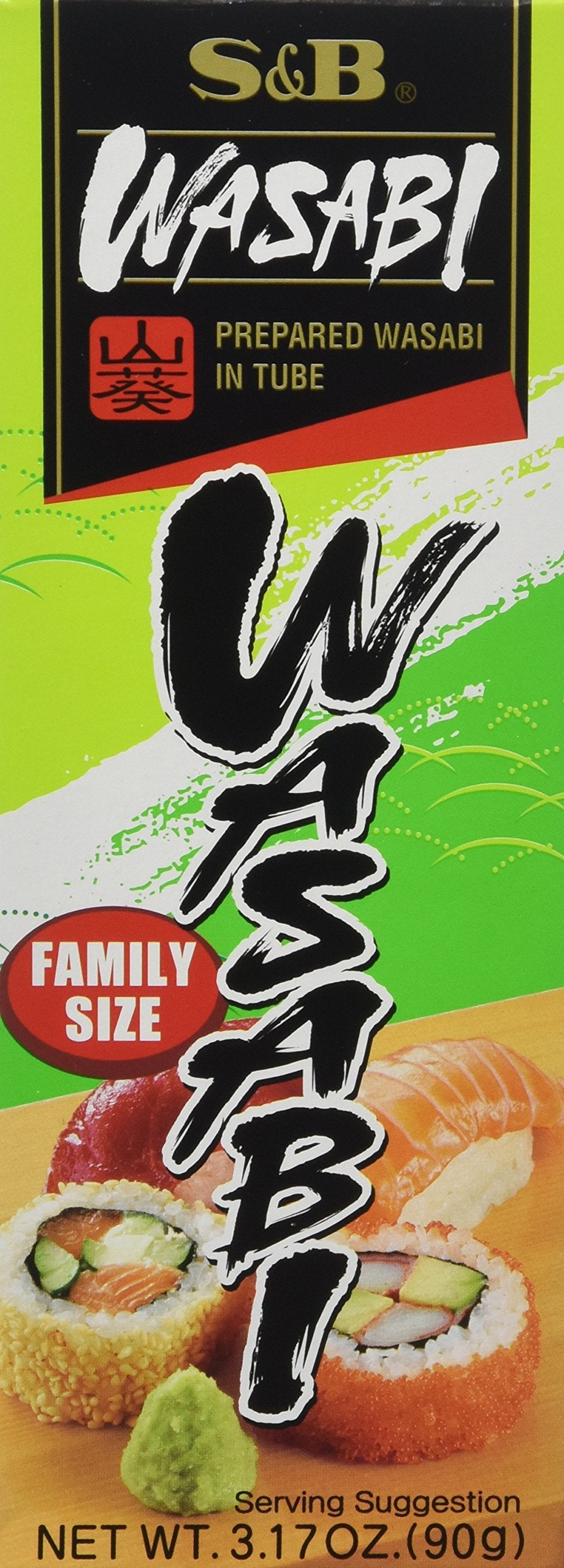 S&B Wasabi Paste three-pack ready for sushi dipping and sauces.