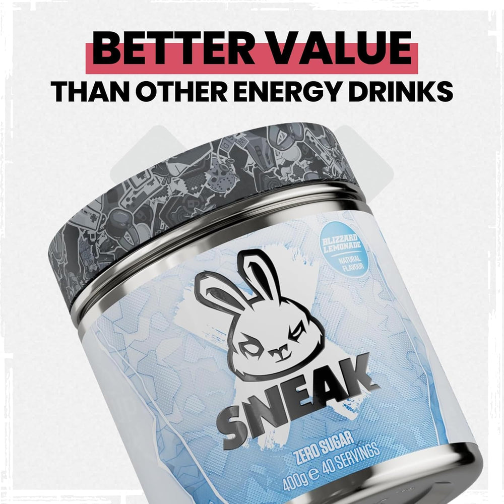 SNEAK Blizzard Lemonade being mixed into a glass for refreshing focus.