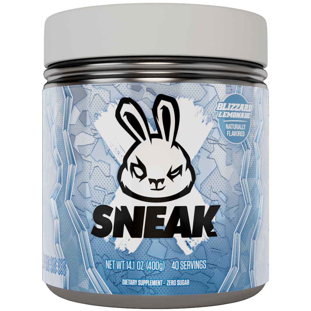 SNEAK Blizzard Lemonade powder packaging for bold branding and energy.