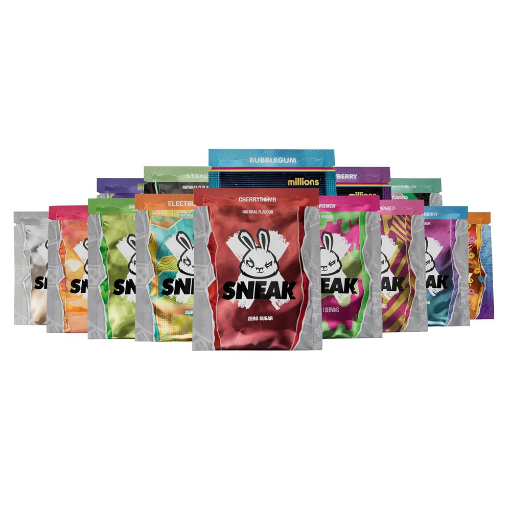 SNEAK energy packet Blizzard for workout focus without sugar.