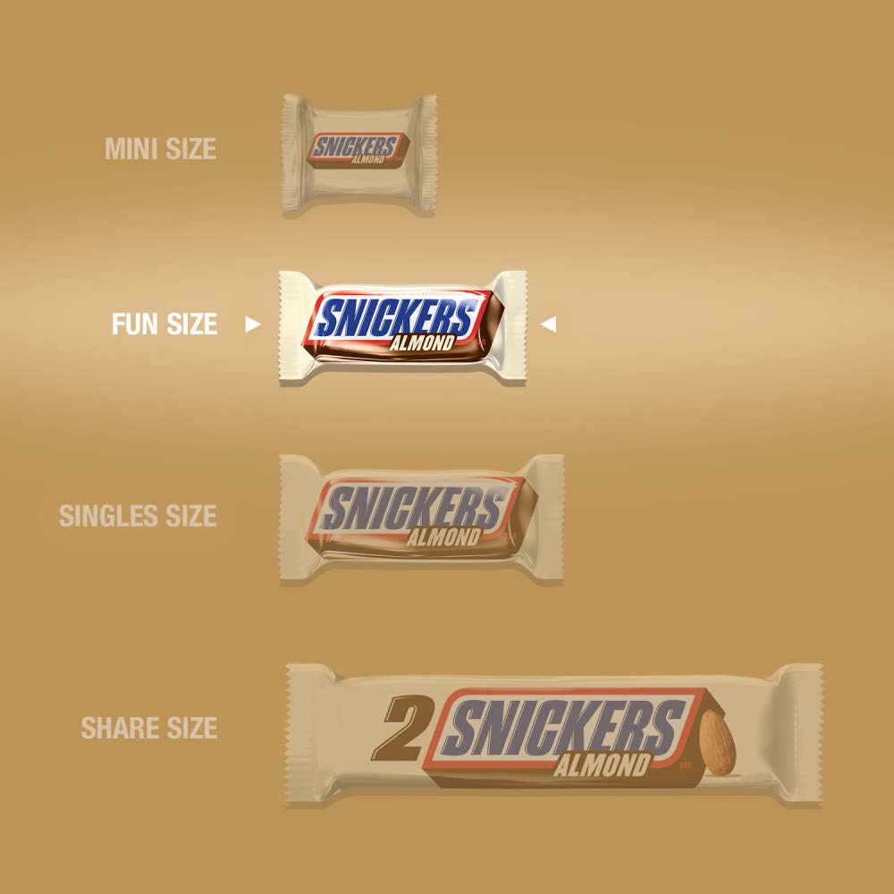 SNICKERS almond bars for sharing at parties and events.