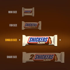 Snickers Almond bar with caramel, nougat, and milk chocolate for a crave-worthy texture.