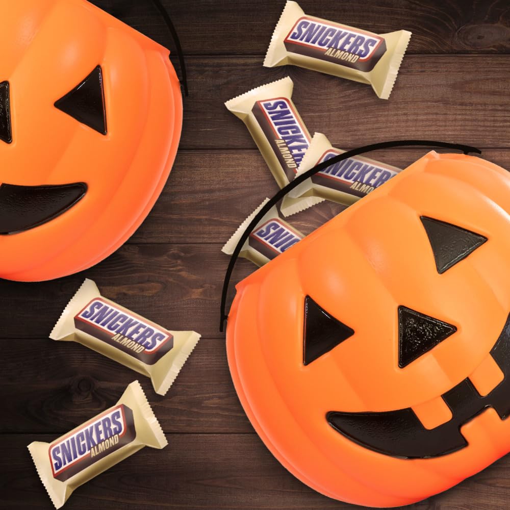 SNICKERS Almond Fun Size trick-or-treat bag ready for doorsteps