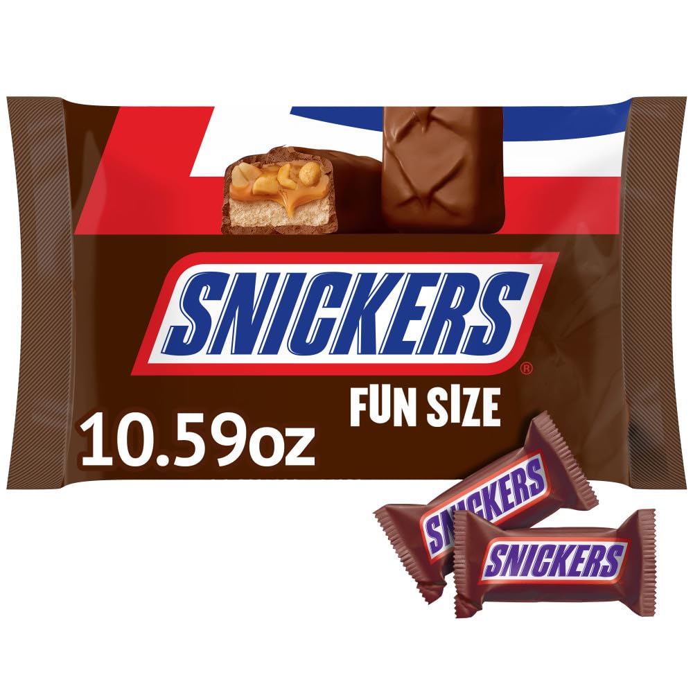 SNICKERS Original Fun Size bag on table, convenient game-day snack