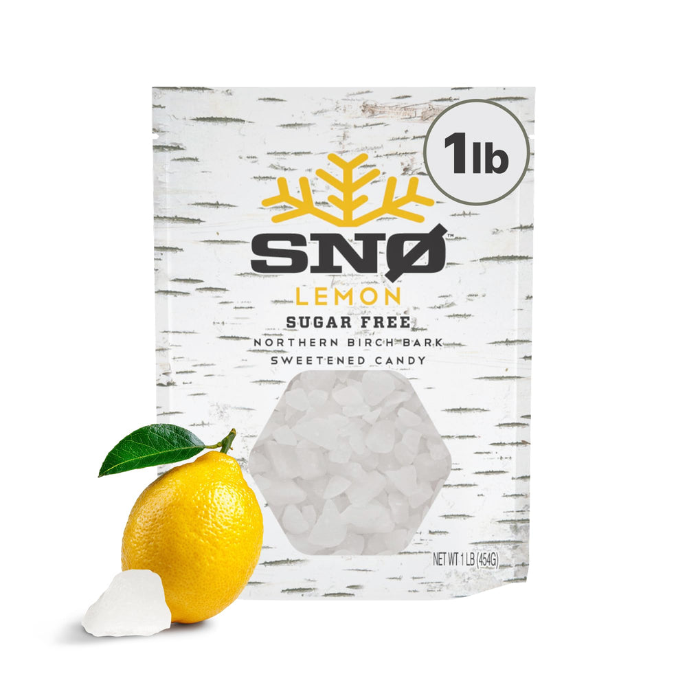 SNØ Lemon Xylitol Candy Chip with refreshing lemon flavor for daily dental care