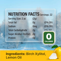 SNØ Lemon Xylitol Candy Chip close-up of crisp texture and lemon aroma