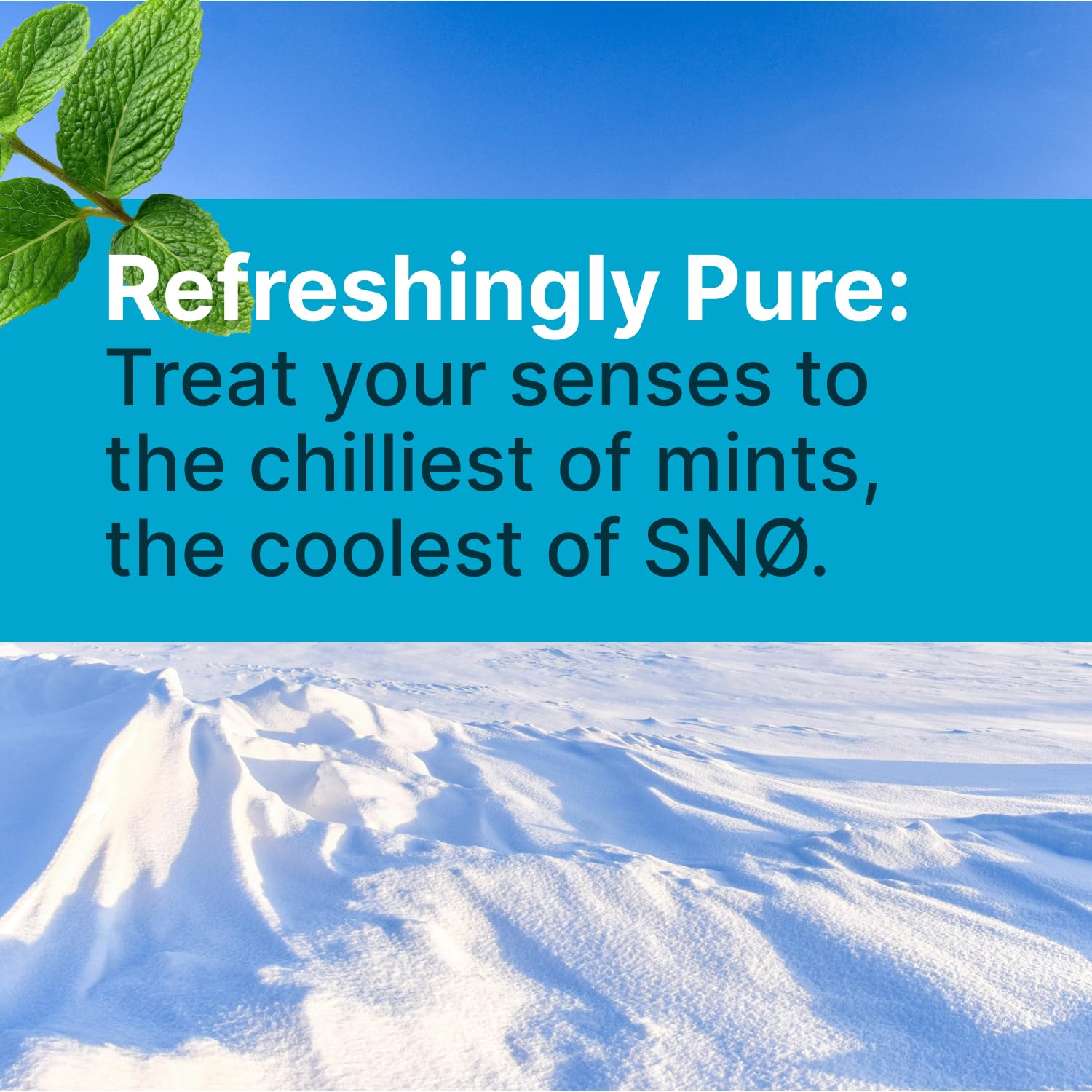 SNØ peppermint xylitol candy chips close-up reveals lightly crystallized texture.