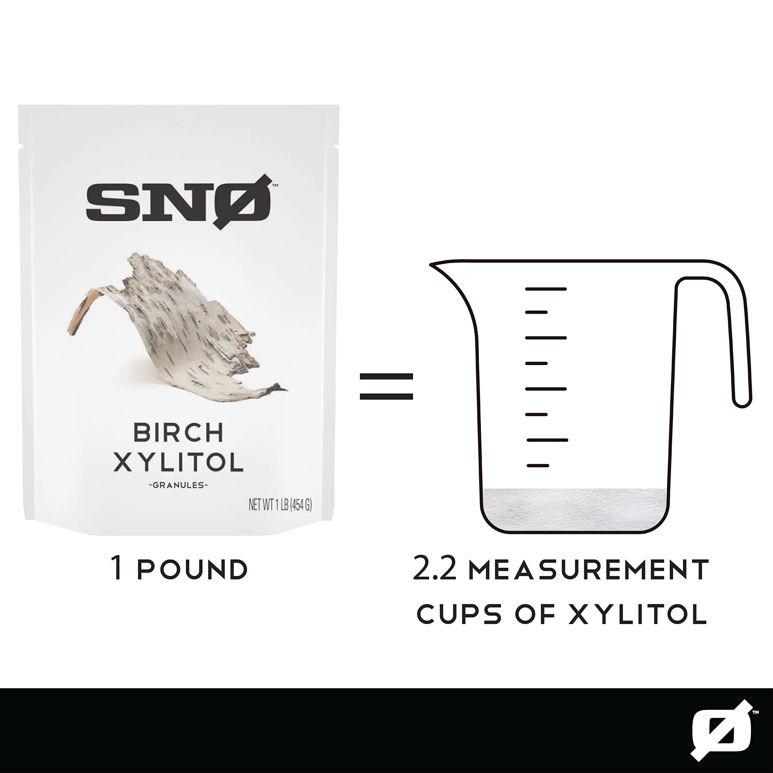 SNØ Pure Birch Xylitol pours easily into coffee