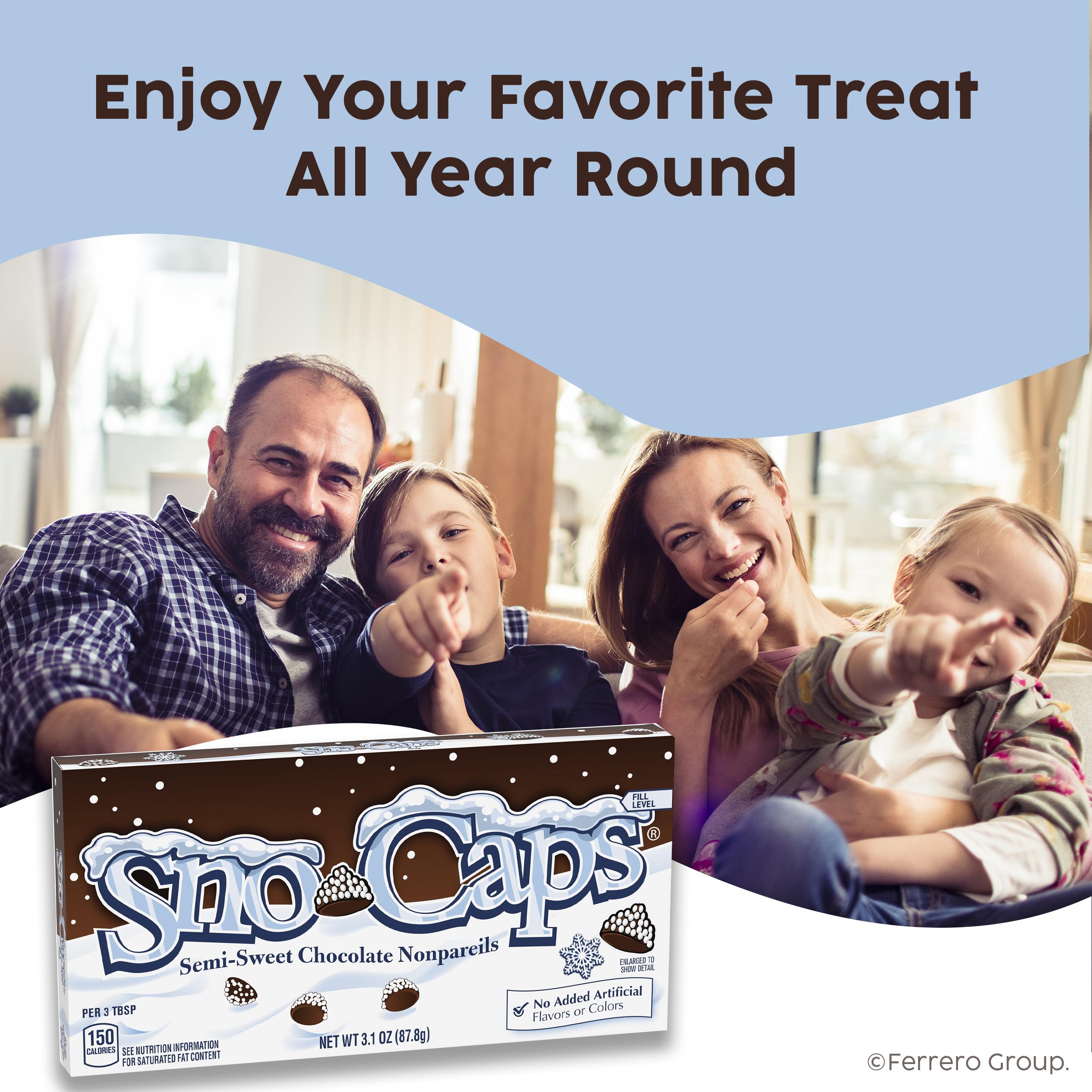 Sno-Caps ideal for at-home movie nights and snack trays.