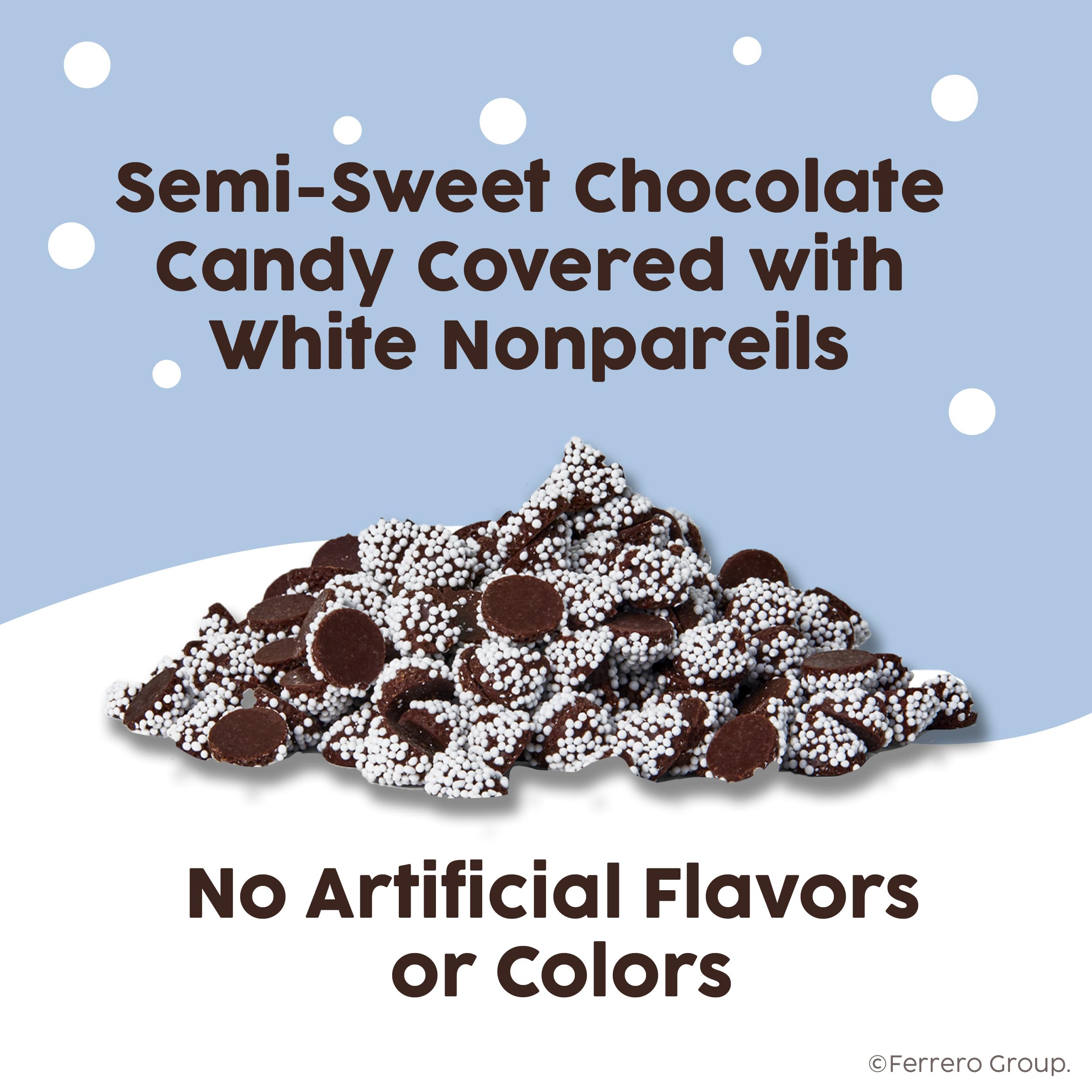 Sno-Caps sprinkled on ice cream and desserts for a cocoa note.