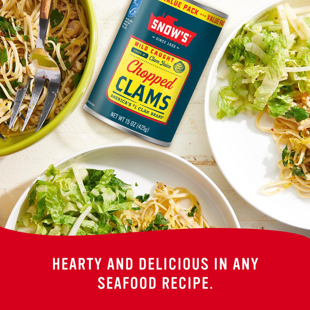 Snow's chef adding clams to soup to inspire comforting dishes.