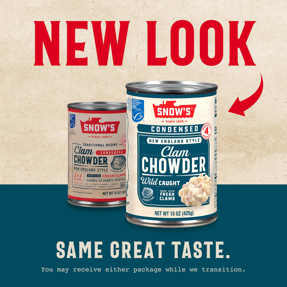 Snow's chowder ready from pantry for quick weeknight meals