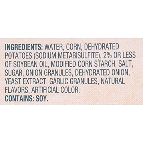 Snow's Condensed Corn Chowder-ingredients-corn-potatoes emphasizes hearty ingredients for a satisfying bowl.