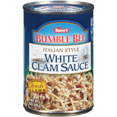 Snow's Italian Style White Clam Sauce can ready for quick pasta prep.