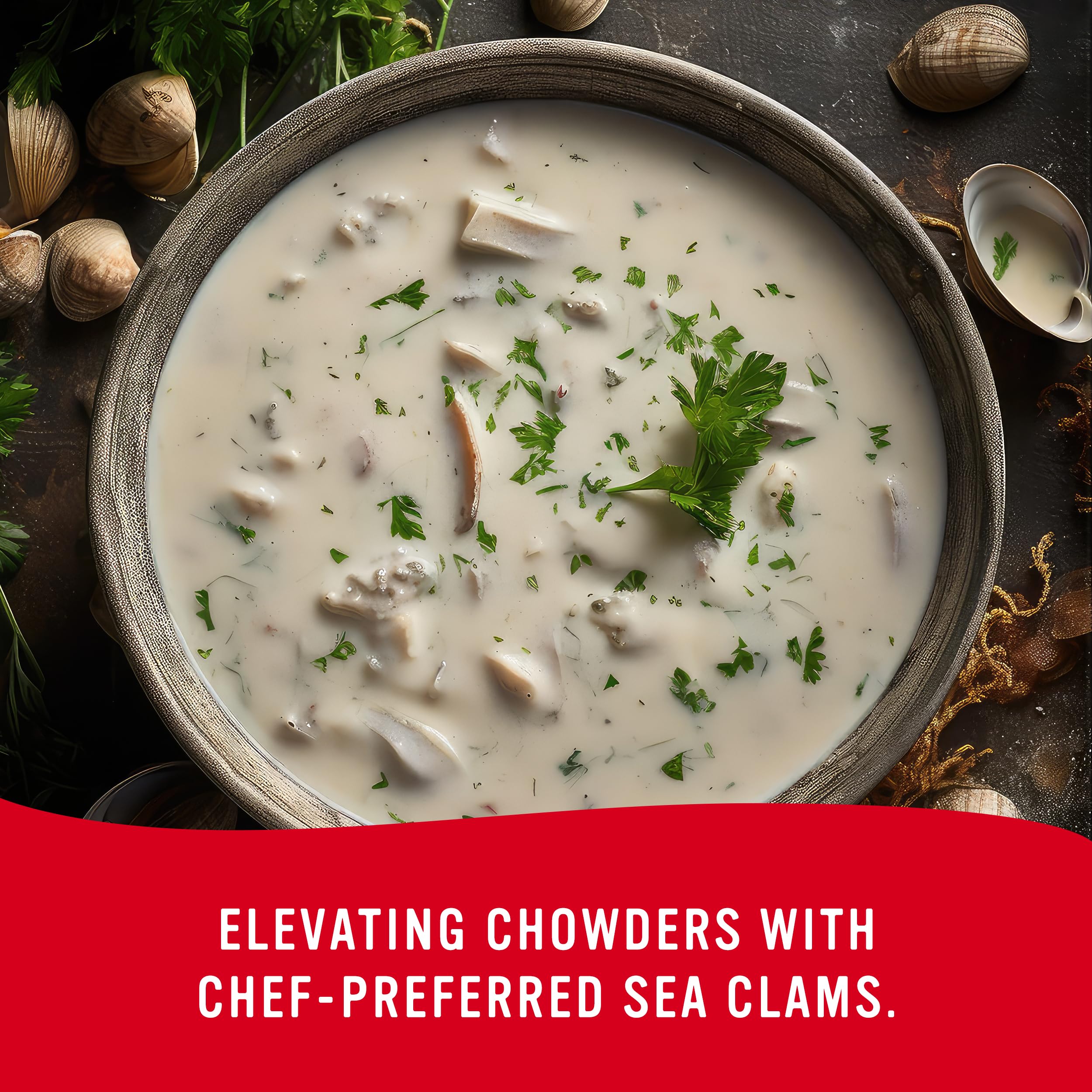 Snow's sea clams served over pasta illustrate versatile gourmet options at home.