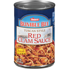 Snow's Tuscan Style Red Clam Sauce bottle ready for quick pasta nights