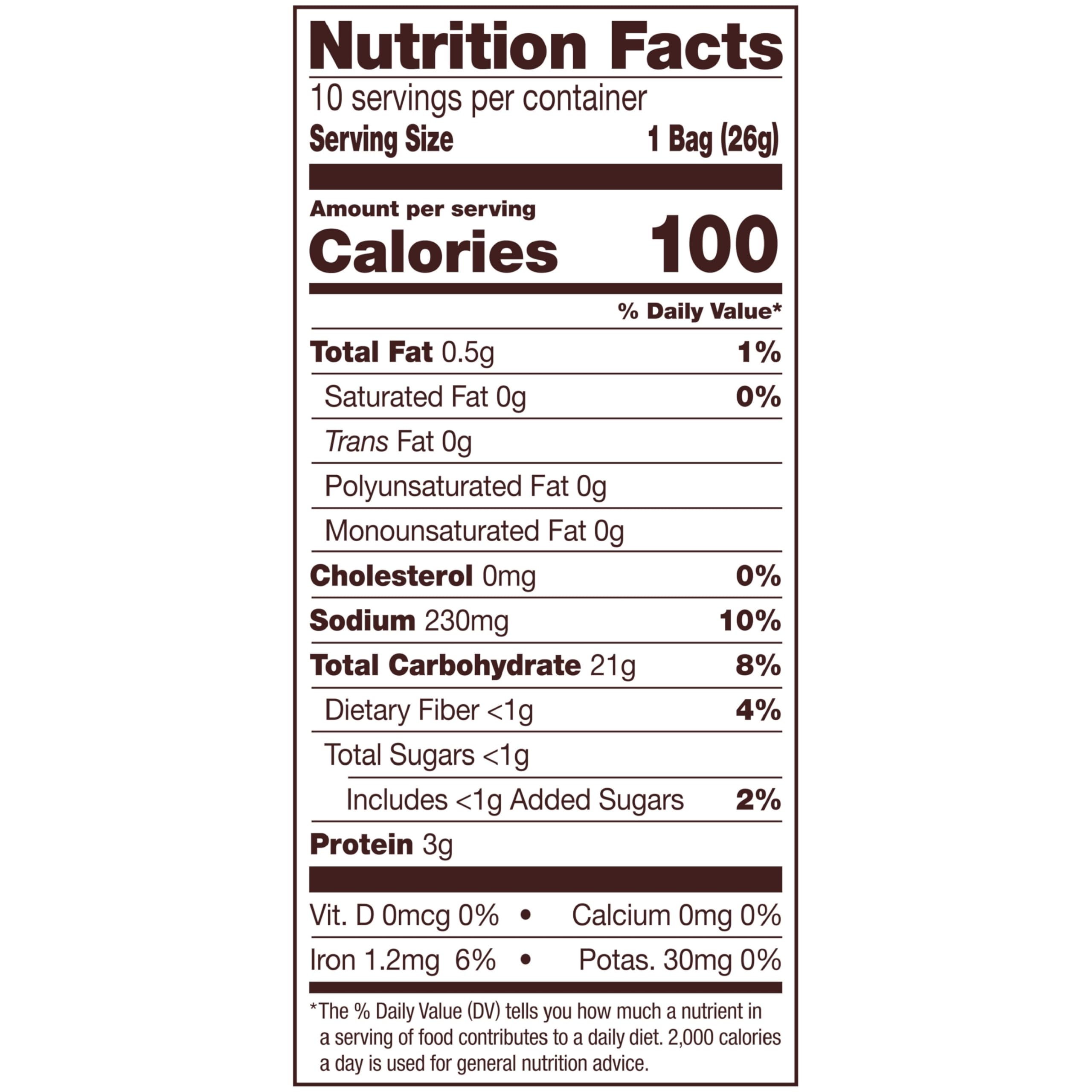 Snyder's mini pretzels 100-calorie pack ideal for lunchboxes.