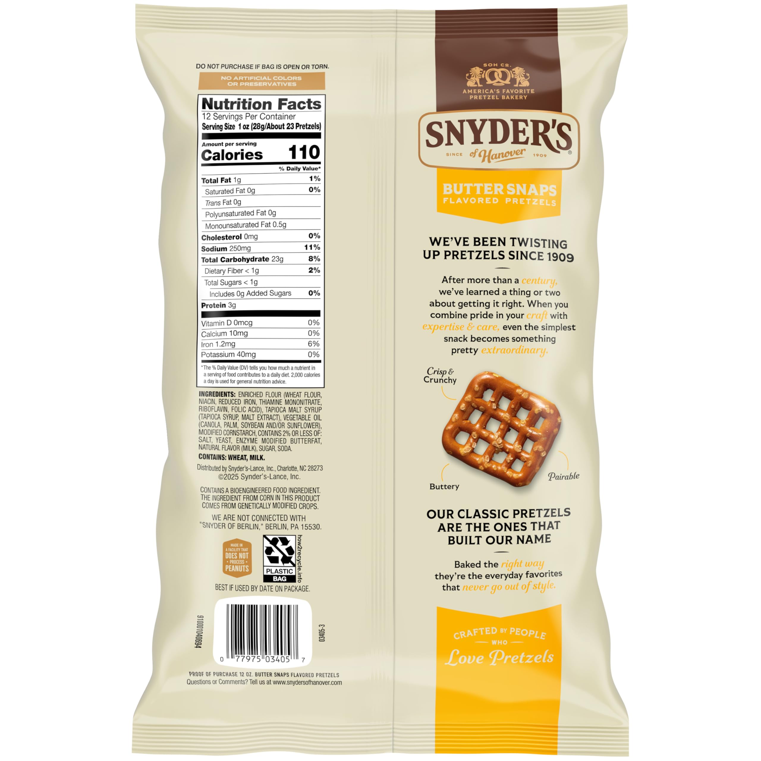 Snyder's Butter Snaps are ideal for sharing at gatherings.