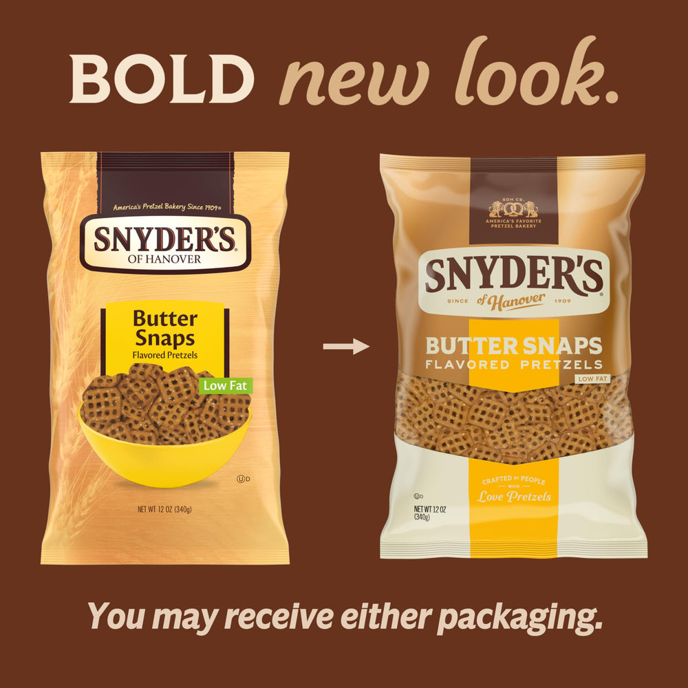 Snyder's of Hanover Butter Snaps offer a lighter crunch with flavor.