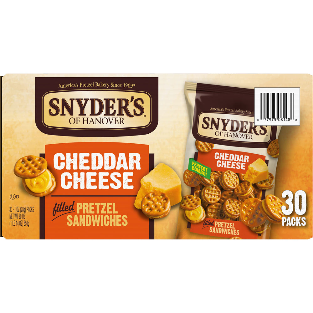 Snyder's of Hanover snack in a nut-free facility, suitable for school lunches.