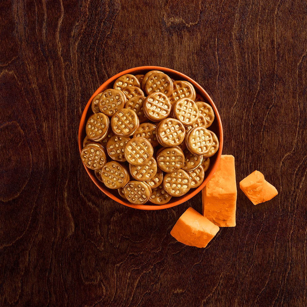 Snyder's of Hanover cheddar pretzel sandwiches in a lunchbox for busy days.