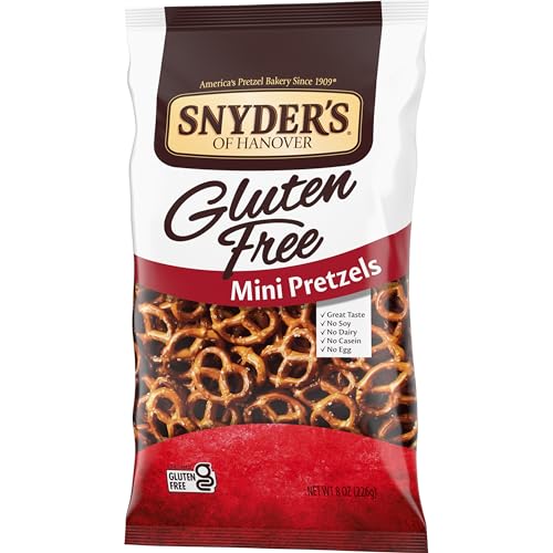 Dairy-free Snyder's pretzels, safe for dairy-free diets.