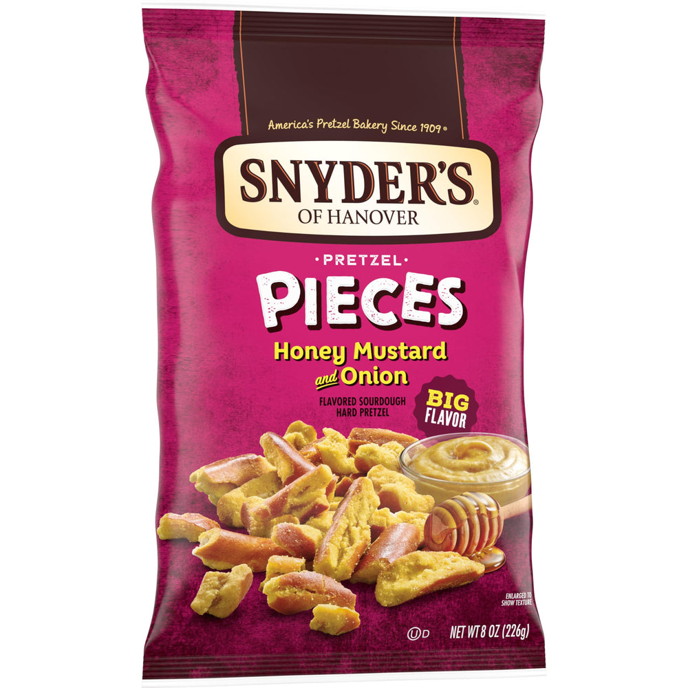 Pretzel pieces on a serving plate from Snyder's of Hanover for gatherings.