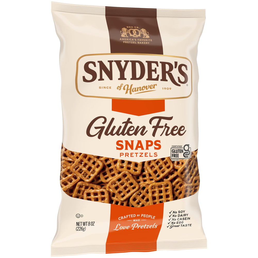 Family-friendly Snyder's Gluten Free Snaps ready for snack time.