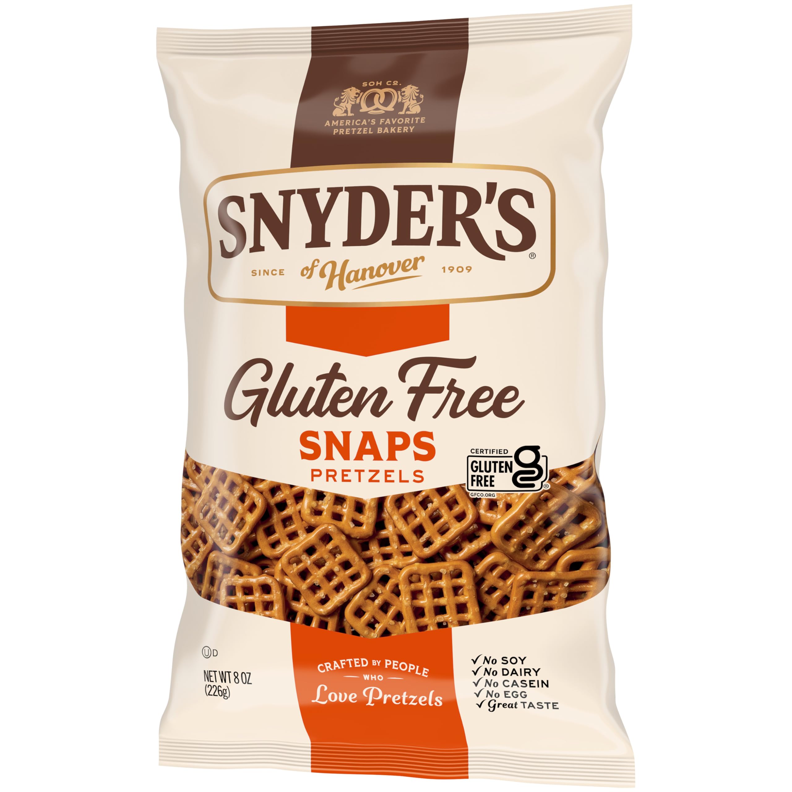 Snyder's Gluten Free Snaps in a lunchbox for school snacks.