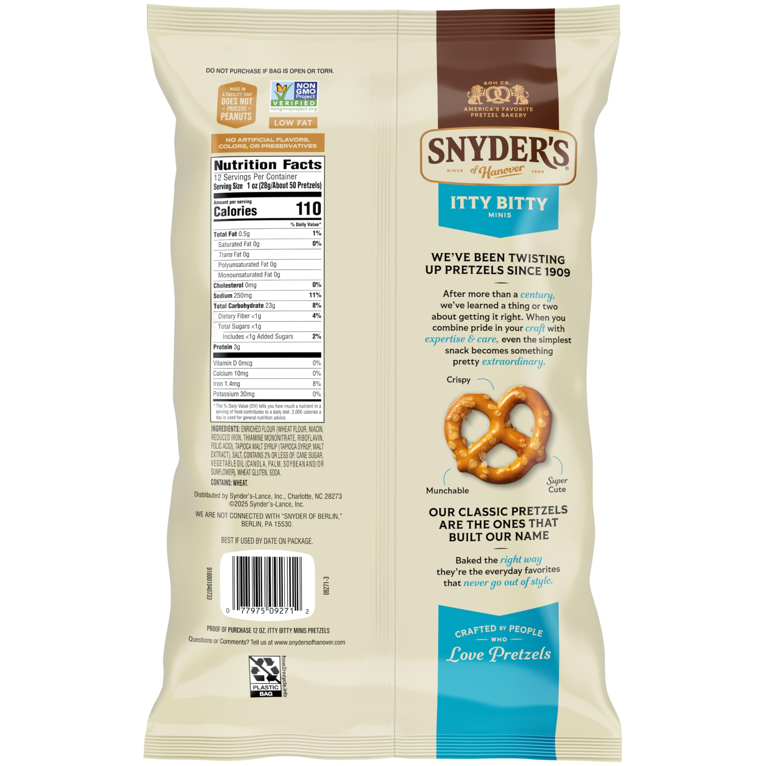 Lunchtime snack in a shareable 12-ounce bag by Snyder's.