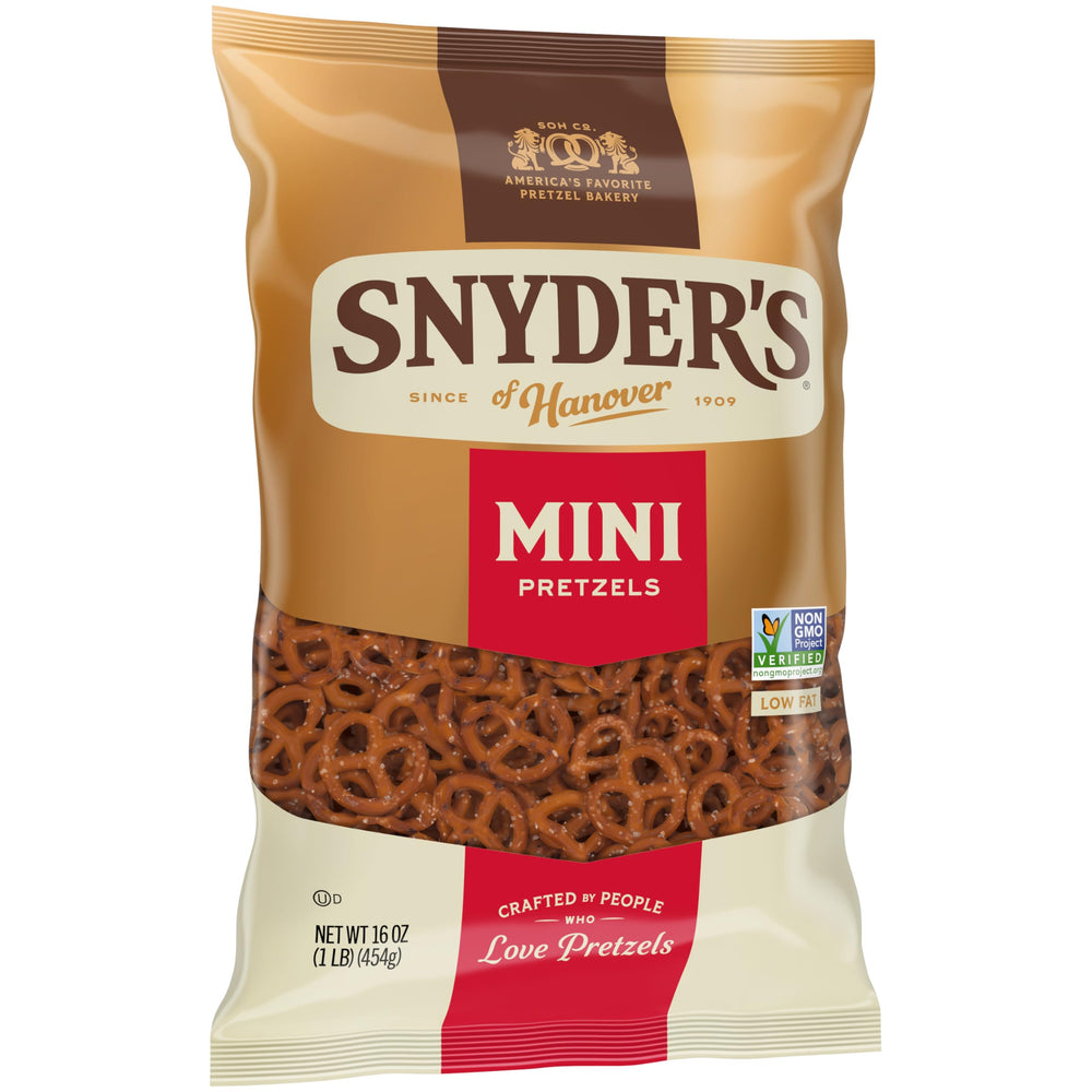 Snyder's of Hanover Mini Pretzels on the go—snack-ready for bags and lunches.