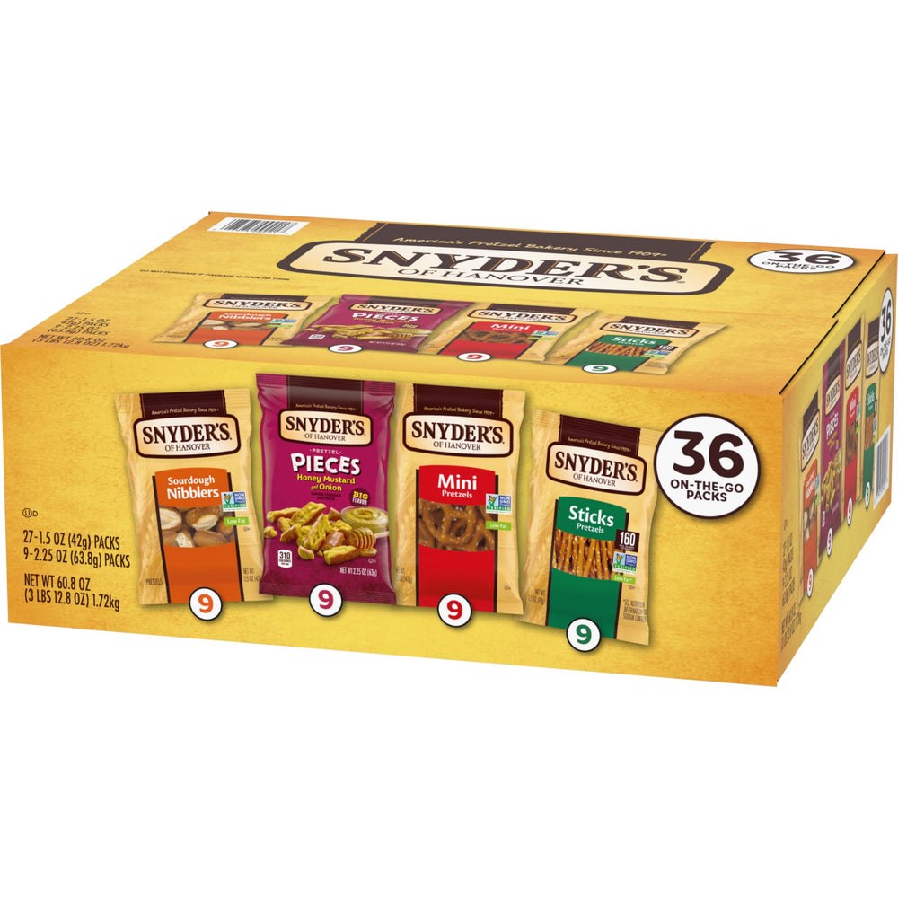 Mini Pretzels snack size suited for lunchboxes and office breaks.