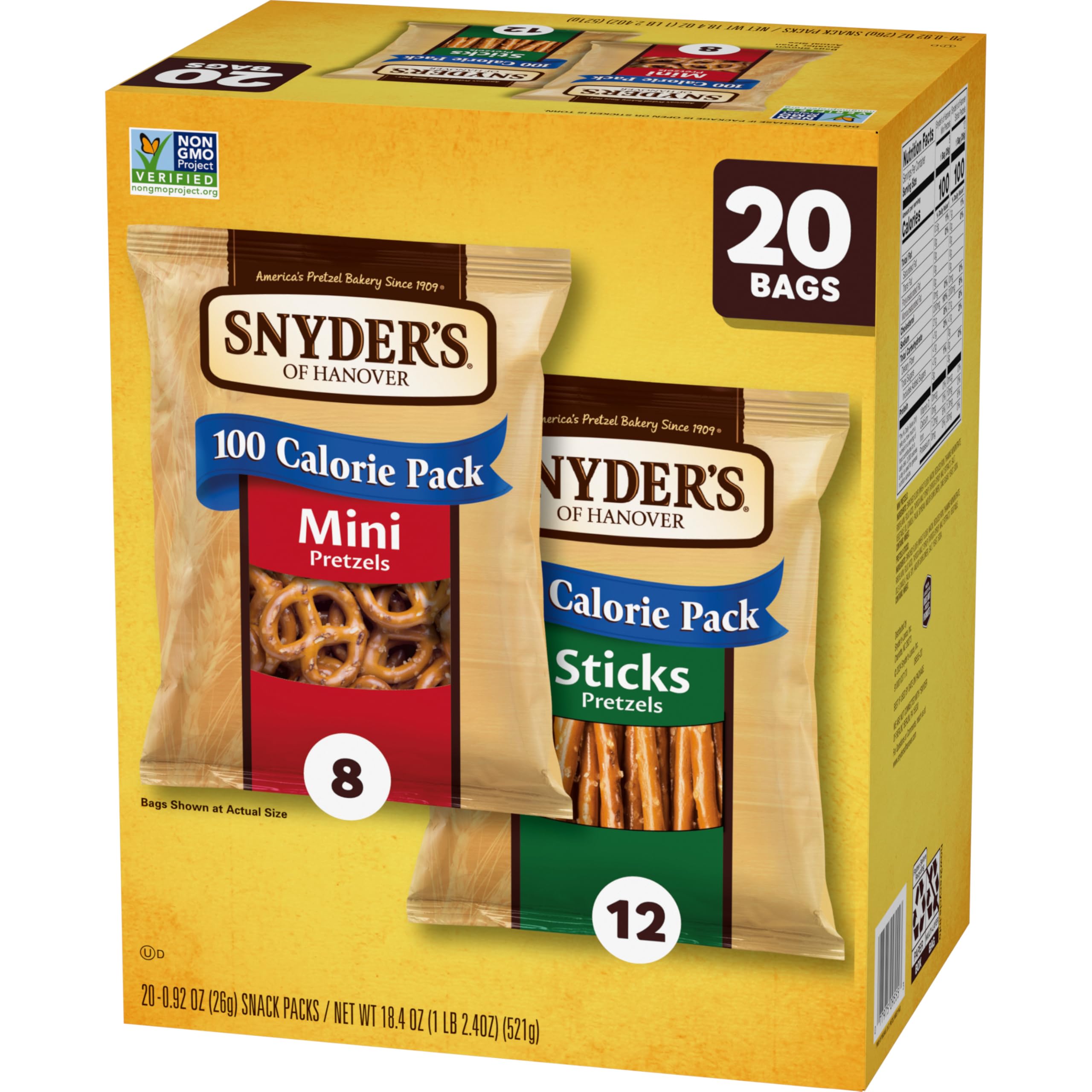 Oven-baked and crunchy Snyder's pretzels since 1909 for authentic flavor