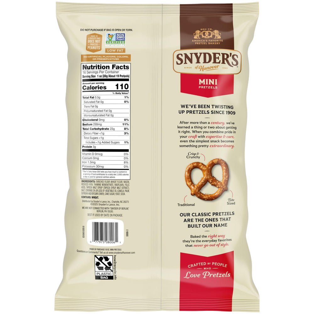 Snyder's of Hanover pretzel crunch close-up—oven-baked flavor elevates everyday snacking.