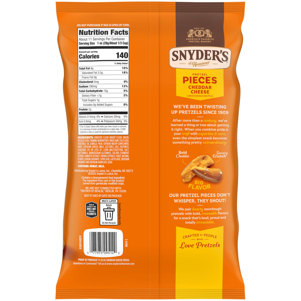 Snyder's of Hanover pretzel packaging highlights peanut-free facility