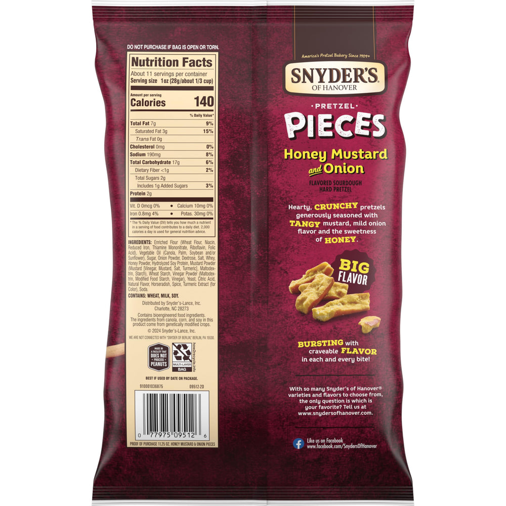 Snyder's of Hanover bag poured into a serving bowl, easy to portion for snacking