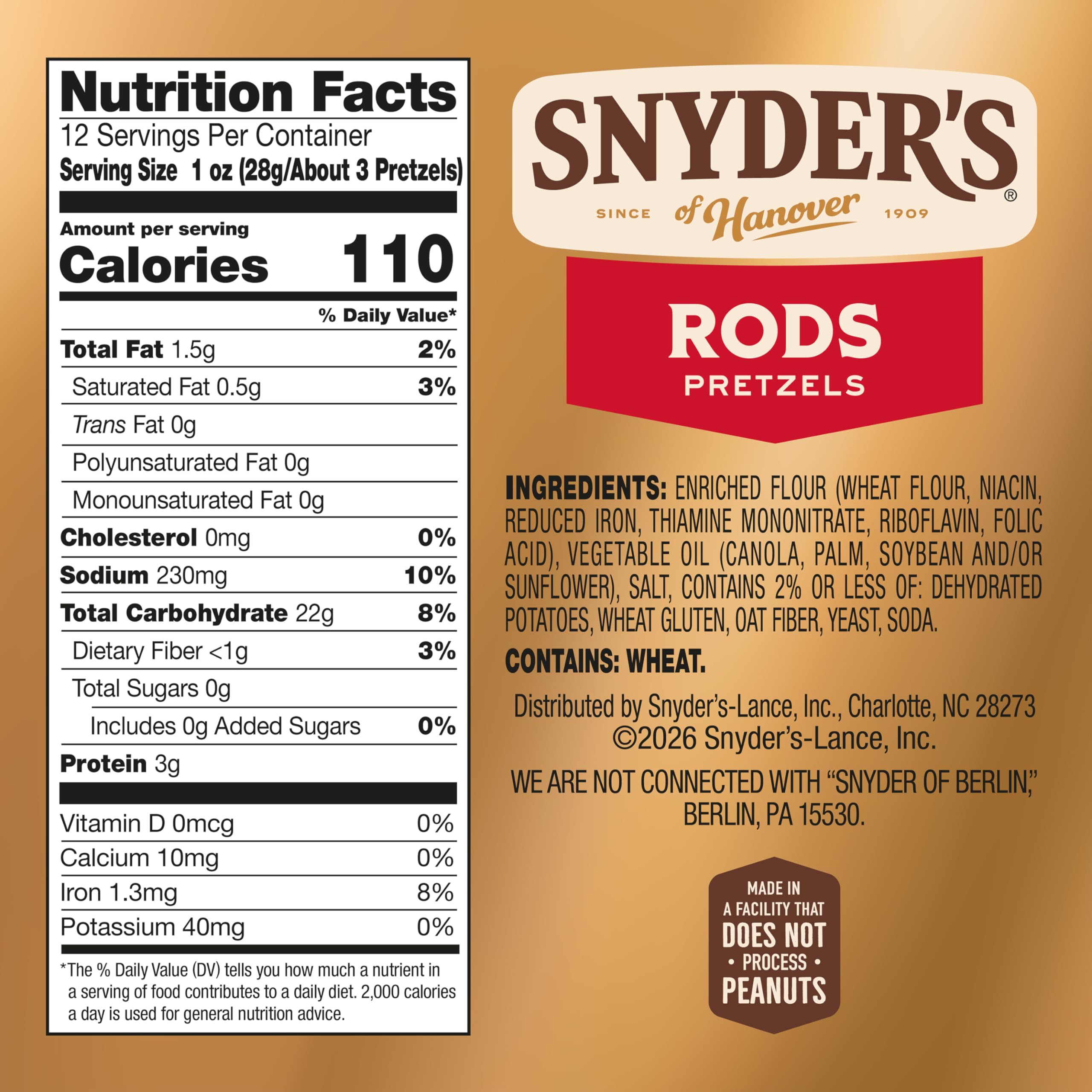 Snyder's pretzel rods pair perfectly with mustard and cheese dips.
