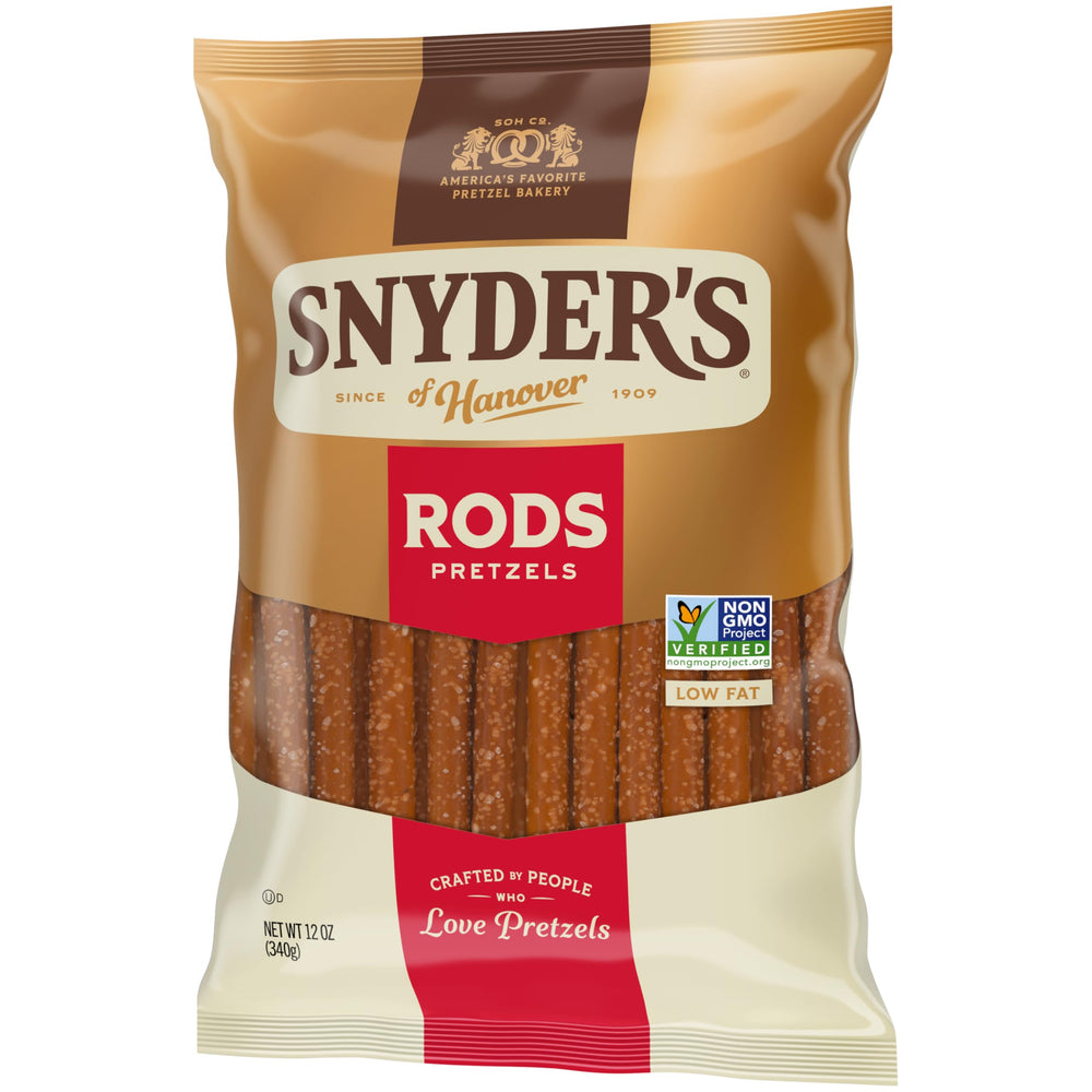Snyder's of Hanover pretzel rods support peanut-free school snacks.
