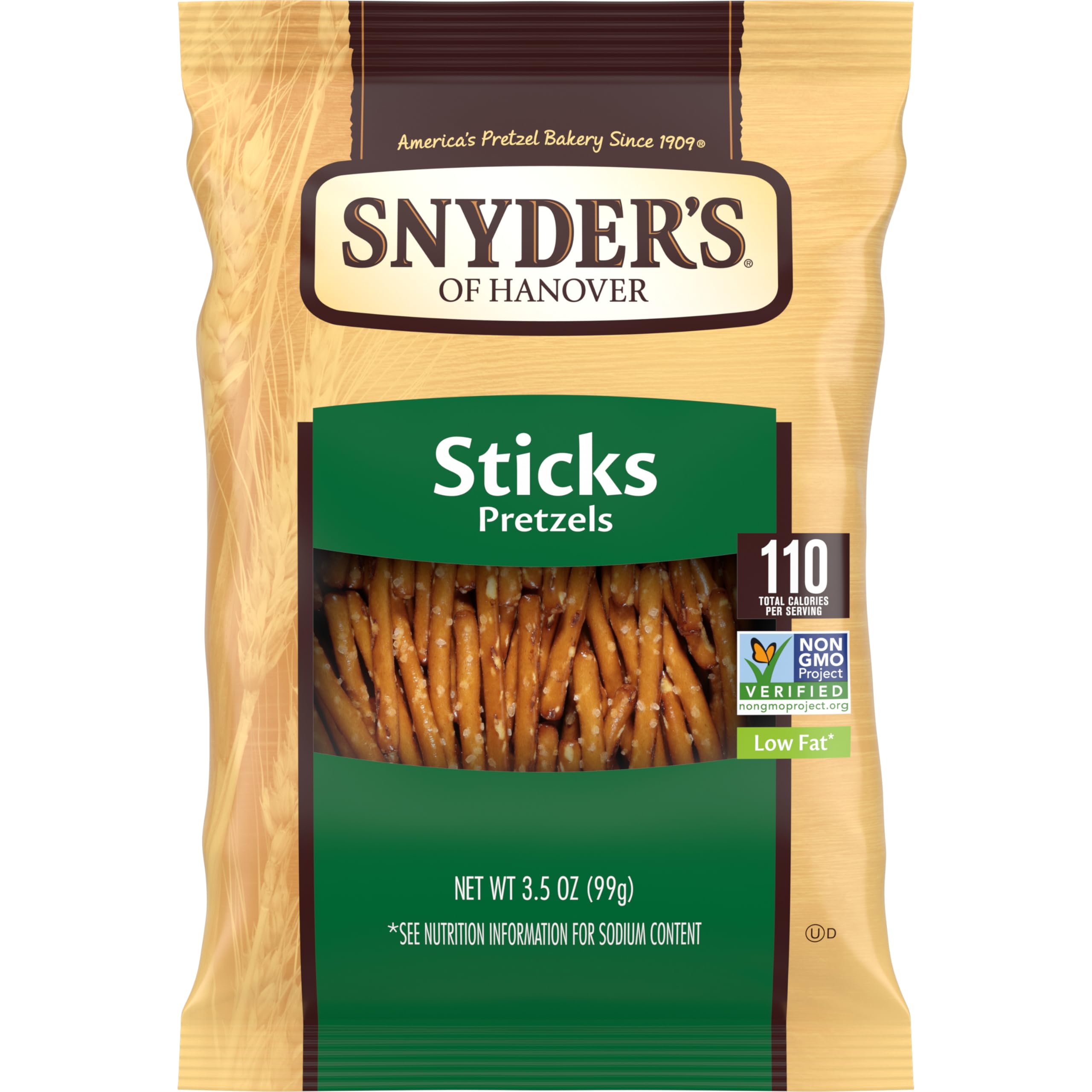 Snyder's of Hanover Pretzel Sticks deliver a crunchy bite ideal for dipping or snacking