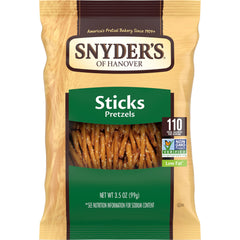 Snyder's of Hanover Pretzel Sticks deliver a crunchy bite ideal for dipping or snacking