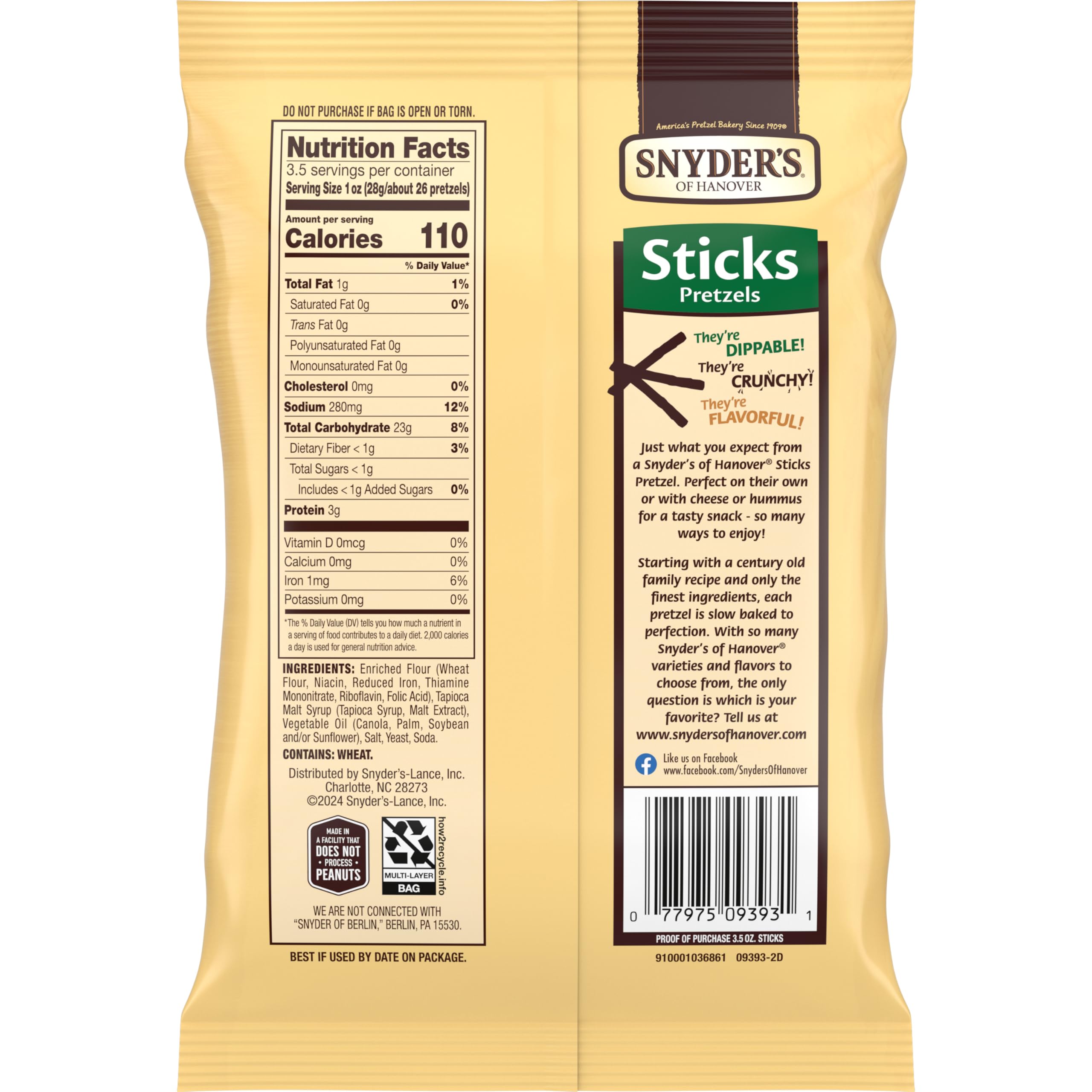 Pretzel sticks ready for dipping ideas and snack creations with Snyder's