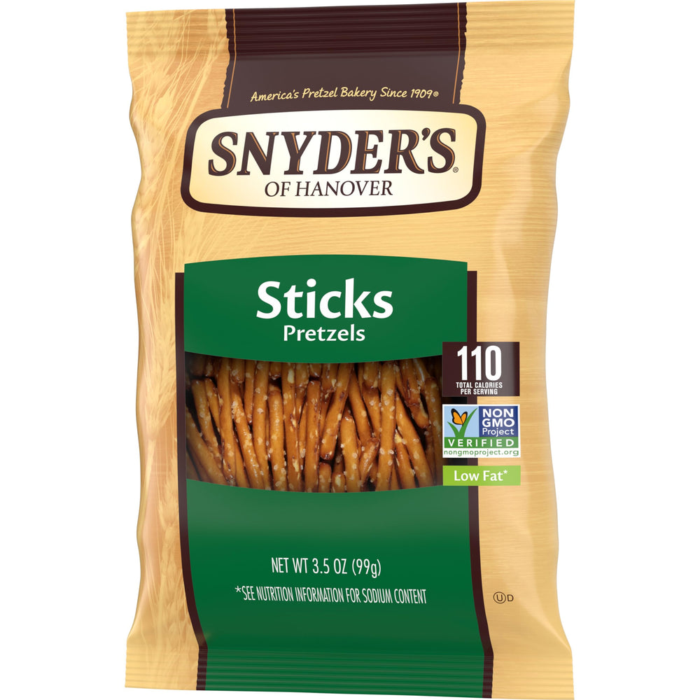 3.5 oz Snyder's snack bag ready for lunchboxes and on-the-go snacking