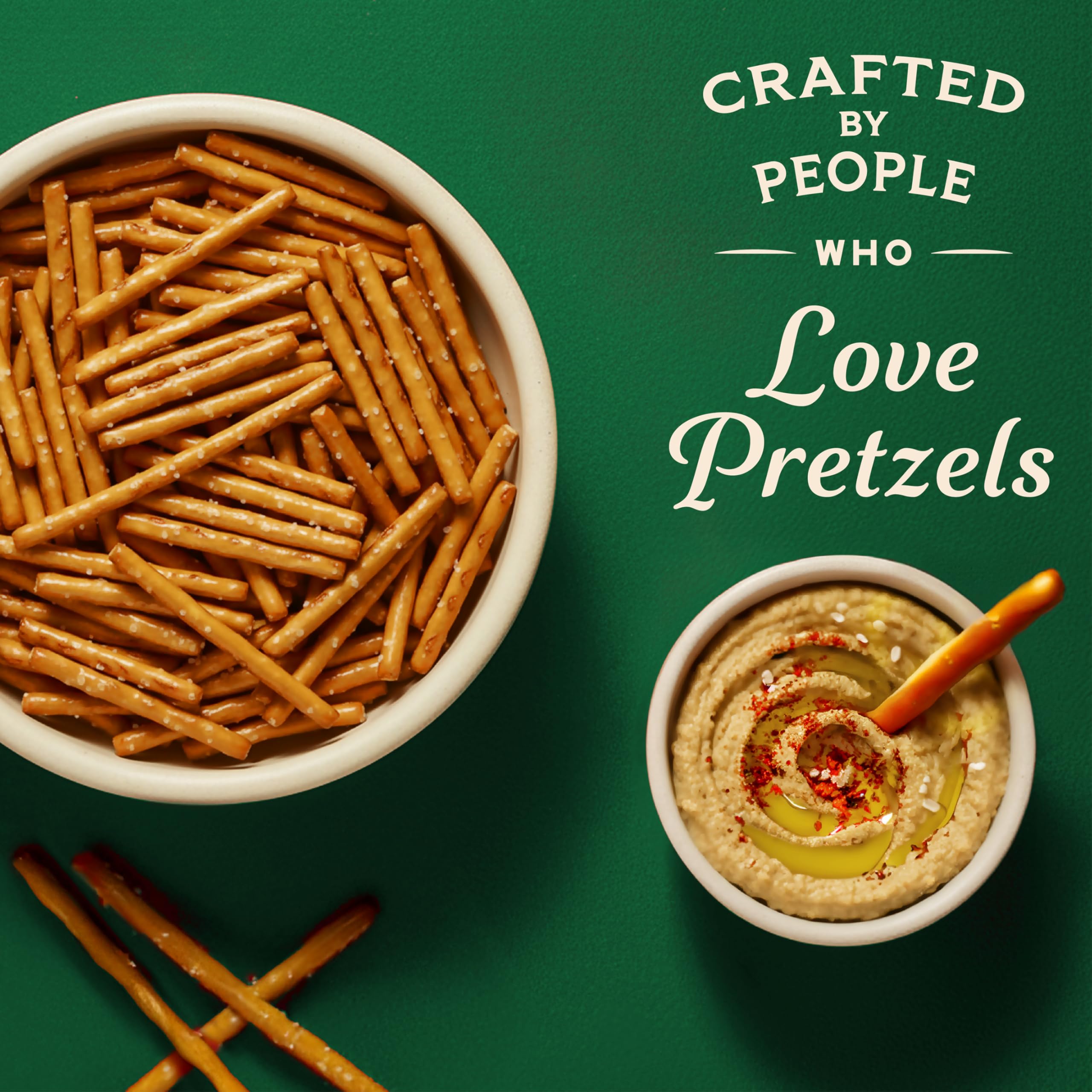 Snyder's of Hanover Sticks Pretzels close-up—thin sticks for easy dipping.