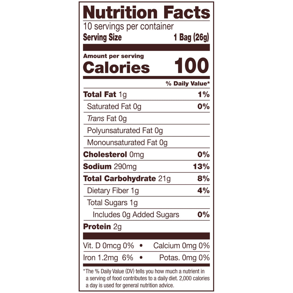 Snyder's of Hanover Snaps 100-calorie pack offers portion-controlled crunch for lunch or school.